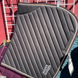 Black Quilted Euro Saddle Pad